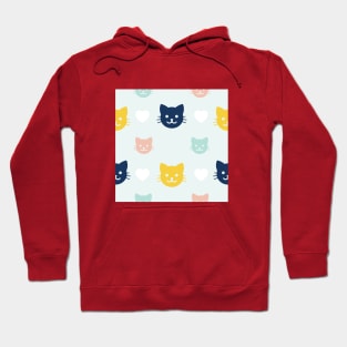 Colorful Kitty Cat Pattern Hoodie